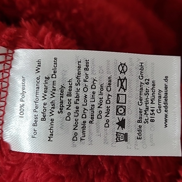 Eddie Bauer Red Fleece 1/4 Zip Pullover size Large - Picture 5 of 8